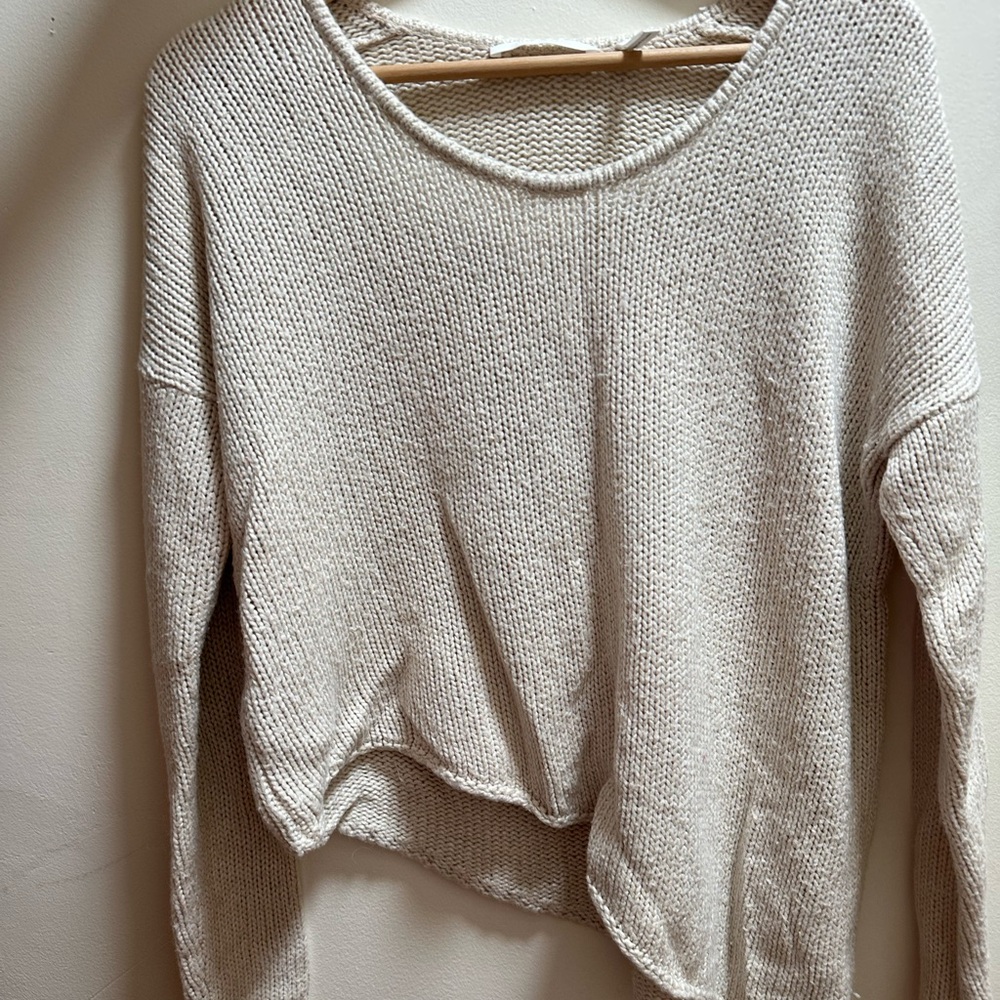 Helmut Lang asymmetrical alpaca blend sweater